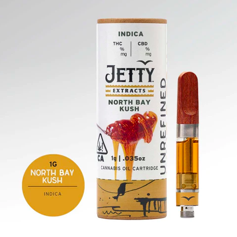 Jetty Extracts North Bay Kush Unrefined Live Resin Carts
